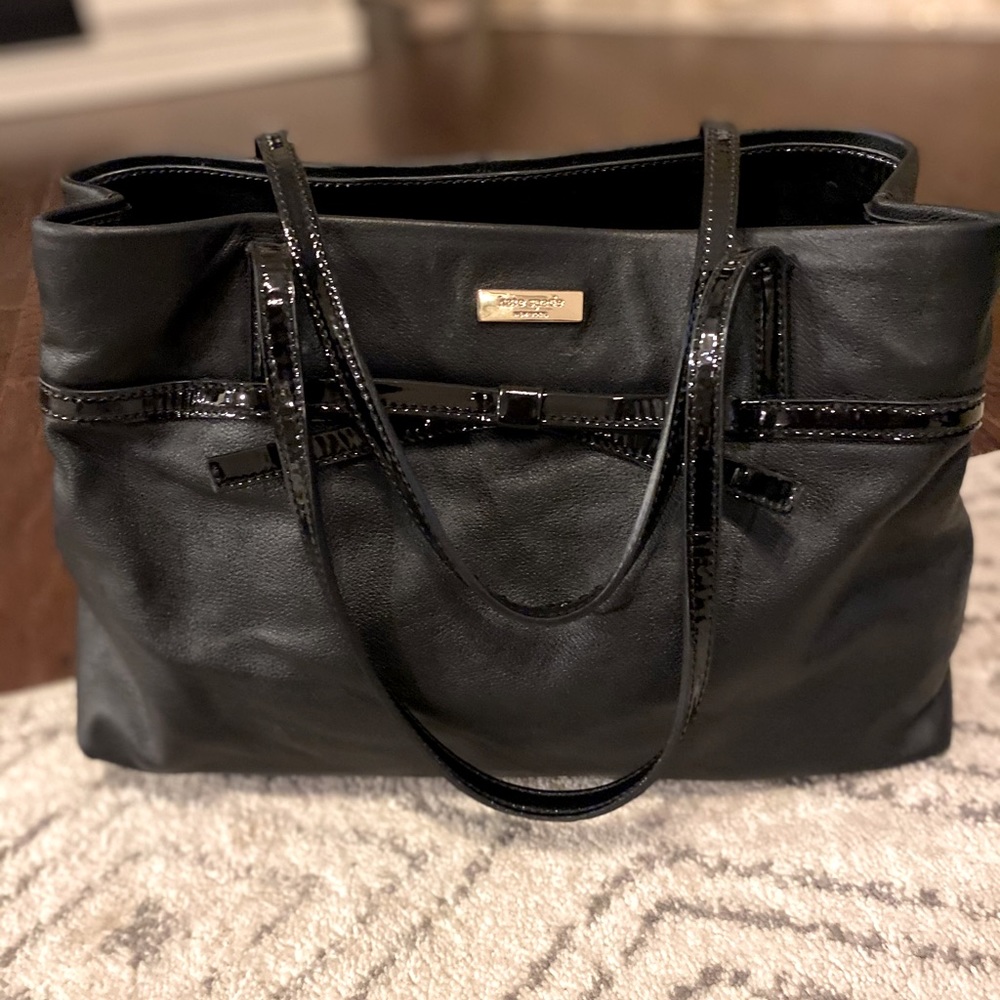 Kate Spade black leather handbag